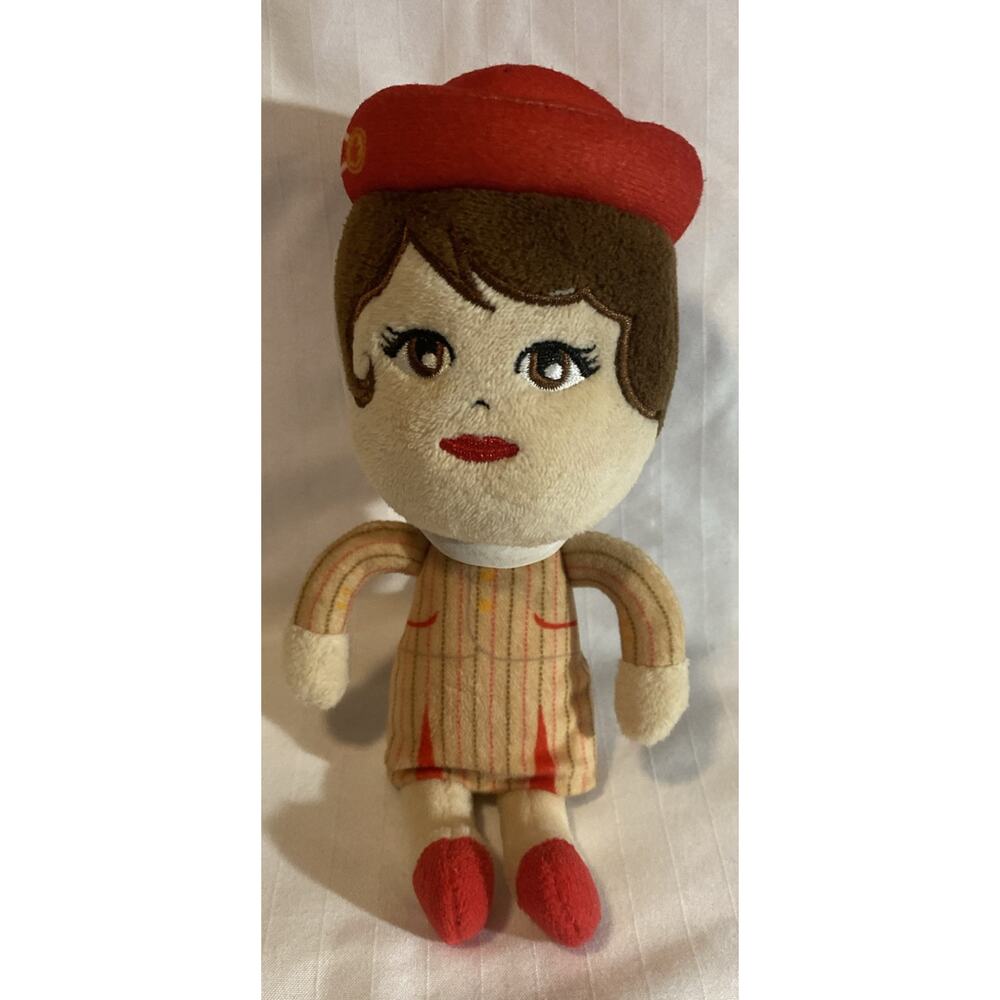 Emirates Little Travelers Cabin Crew Plush Stuffed Rag Doll Wang Wrist Hugger